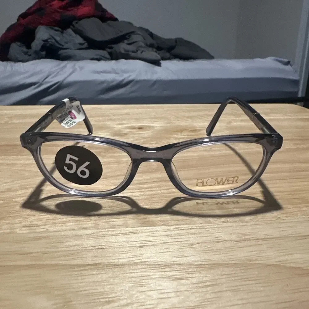 Flower Eyeglasses Frame Women's 6003 Maggie Blue Full Rim Rectangular 50-19-140